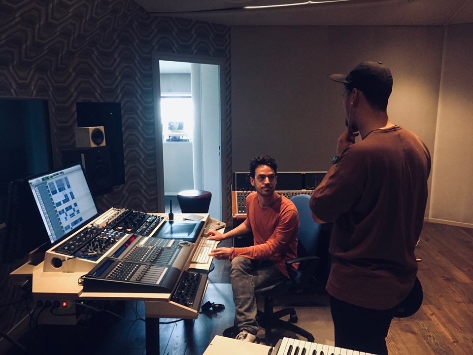 Shai in the control room at Studio peggy51