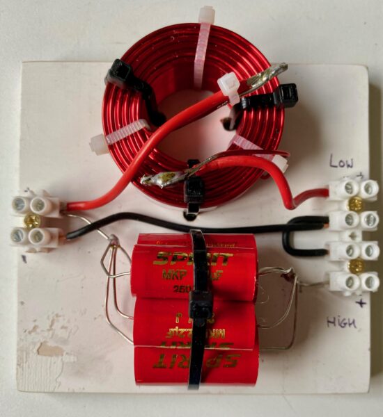Crossover for Echolette rotatational speaker
